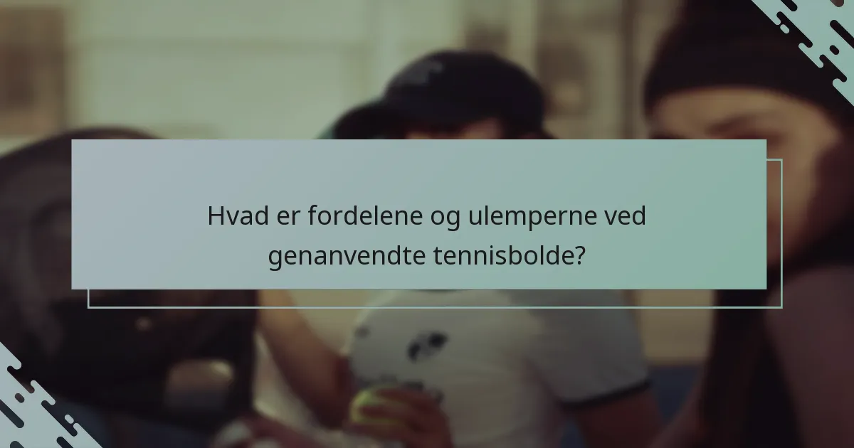 Hvad er fordelene og ulemperne ved genanvendte tennisbolde?